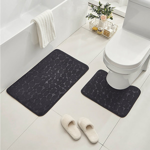 Tapis de bain Cangming en polaire corail gaufré antidérapant et absorbant pour salle de bain - Product Image 4