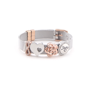 Bracelet à breloque en acier inoxydable pour femmes, cadeau de fête des mères, coulissant, 12 pièces - Product Image 3