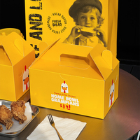 Boîte de Poulet frit à emporter de qualité alimentaire en carton blanc écologique biodégradable recyclable design personnalisé avec logo personnalisé