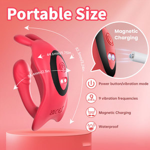 Mini Vibrador Portátil para Mujer, 9 Frecuencias, Vibrador de Tapón Anal, Vibradores de Clítoris Femeninos - Product Image 3
