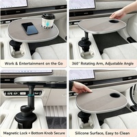 Table flottante multifonctionnelle pour voiture ORA 5 2026 avec porte-gobelet et rangement pour aliments et travail