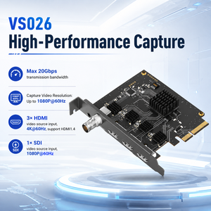 <span class=keywords><strong>Tarjeta</strong></span> de Captura de Video PCIe de <span class=keywords><strong>4</strong></span> Canales, 3 Puertos HDMI 4K, 1 Puerto SDI 1080P 60Hz, Placa Capturadora Interna PCIe 2.0 X4 para PC en Vivo - Product Image 4