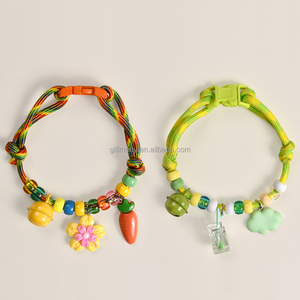 Collier de sécurité détachable pour chat avec clochette, collier perlé coloré et mignon pour chatons et chiots - Product Image 5