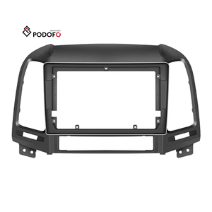 Podofo 9 "<span class=keywords><strong>2</strong></span> <span class=keywords><strong>Din</strong></span> <span class=keywords><strong>autoradio</strong></span> tableau de bord réaménagement ABS plastique Fascia cadre pour Hyundai Santa-fe 2006-2012 - Product Image 1