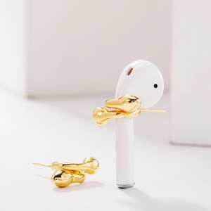 Pendientes para Airpods, Pendientes con Soporte para Airpods Chapados en Oro, Accesorios para Airpods, Joyería para Airpods, Pendientes Antipérdida para Auriculares - Product Image 5