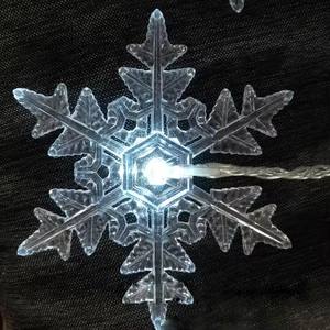 بطارية تعمل بإضاءة ليد عيد الميلاد ندفة الثلج ستارة ضوء المنزل الطرف الديكور جليد سلسلة خرافية دافئ لقضاء العطلات - Product Image 4