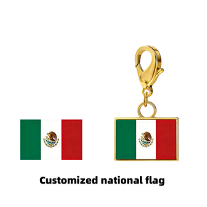 Nouveau Bracelet DIY en Acier Inoxydable avec Breloque Drapeau National Doré Personnalisé pour Homme et <span class=keywords><strong>Femme</strong></span>, Idéal pour la Fabrication de Bijoux, Collection Matchs Mondiaux 2026 - Vente en Gros - Product Image 6