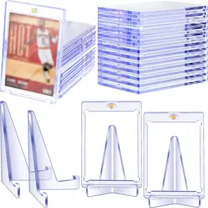 Chủ thẻ từ thẻ quan tâm với 10 gói rõ ràng Acrylic đứng 35 PT rõ ràng giao dịch thẻ trường hợp bảo vệ