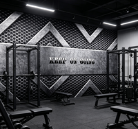 Papier peint personnalisé à texture industrielle, motif géométrique 3D, slogan motivant, murale pour salle de sport, bureau, salle de fitness et décoration d'atelier industriel