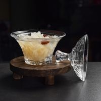 Service à thé de l'après-midi raffiné style Instagram, bol nid d'oiseau, couvercle transparent, verre de haute qualité résistant à la chaleur