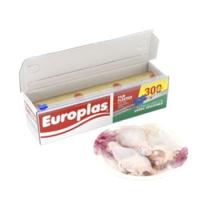 Filme Plástico <span class=keywords><strong>PVC</strong></span> para Embalagem de Alimentos, Preço de Fábrica, Mantém Fresco, Rolos de Filme <span class=keywords><strong>Stretch</strong></span> de 30CMX30M - Product Image 5