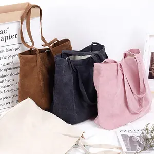 Custom Eco Friendly Corduroy Large Shoulder Tote Bag For Women 2022 New Products