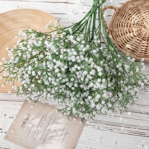 CallaFloral - Ramas Individuales de Flores Artificiales de Baby's Breath Blancas, de Plástico, para Decoración de Interiores, Bodas, Manualidades y Hogar - Product Image 1