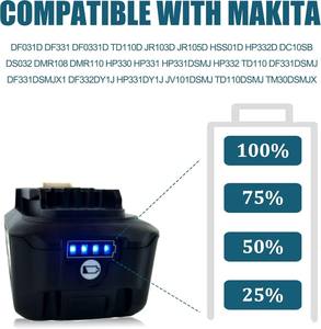 Batterie au lithium de remplacement BL1020 10,8 V 12 V 1,5 Ah 2,5 Ah 3,0 Ah 4 Ah 5 Ah pour outils sans fil <span class=keywords><strong>Makita</strong></span> 10,8 V 12 V CXT - Product Image 3