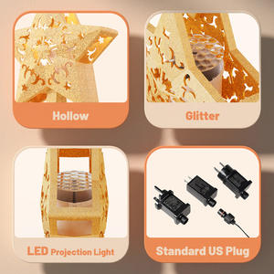 <strong>Christmas</strong> Tree Topper <strong>3D</strong> Hollow Silver Snow Star with LED Rotating Projector Lights Home Decor <strong>Christmas</strong> Star Tree Topper - Product Image 5