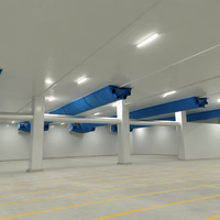 Chambre froide industrielle commerciale de grande taille, stockage frigorifique sur mesure avec unité de réfrigération à compresseur à vis à économie d'énergie 0 ° C à -25 ° C