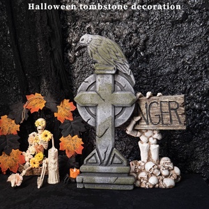 Set de Decoración de Halloween: <span class=keywords><strong>Cuervo</strong></span> Gigante, Cruz, Lápida, Casa Embrujada, Parque de Atracciones, Cementerio Espeluznante - Product Image 5