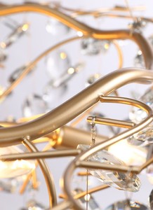 Lámpara colgante de techo dorada de lujo moderna, rama de árbol de aluminio de cristal para el hogar, oficina y Hotel, sala de estar, uso interior - Product Image 6