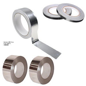 Vente chaude résistance aux hautes températures barrière électrique renforcée <span class=keywords><strong>ruban</strong></span> de papier d'aluminium noir argenté pour conduits d'<span class=keywords><strong>échappement</strong></span> de ventilation de sécheuse - Product Image 3