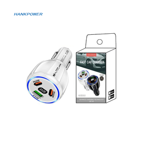 Taşınabilir USB QC3.0 Araç Hızlı Şarj Cihazı Dayanıklı PC Gövdeli TİP C PD 30W 90W 3 Portlu USB Araç Hızlı Şarj Cihazı Cep Telefonları için - Product Image 1