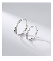 Bague de couple en argent sterling S925 avec zircon, sertissage clos, baguette conique, motif étoile de mer, cadeau de luxe léger pour la Saint-Valentin