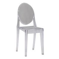 Chaise Chiavari en polycarbonate transparent, chaise fantôme en acrylique pour la maison, le bureau, la salle à manger, le salon