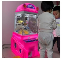 Lifun Machine à grue à monnayeur en métal pour petits jouets en peluche, jeu de préhension portable et compact pour enfants
