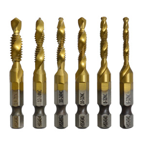 Hss4341 Hex Shank Inch Spiral Point Machine Taps 6-32Nc To 1-4-20Nc For Steel Drilling Tapping Chamfering Integrated - Product Image 1