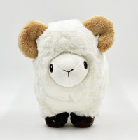 Jouet en peluche de chèvre blanche mignon en peluche mouton émulation animal de ferme petite taille jouet pas cher