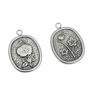 Stainless Steel Dandelion Pendant Oval Shape Hollow Out Plant Design For Necklace Everyday Wear - Product Image 3