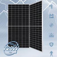 Module solaire série Himalaya G12 715W 720W 700-730W Panneau solaire bifacial HJT demi-cellule Double verre