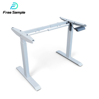 Rehausseurs de bureau assis-debout Yz White, bureau debout à double moteur, bureau d'ordinateur réglable en hauteur