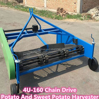 Tracteur de moissonneuse de matériel agricole d'approvisionnement d'usine PTO Driven 2 Row Potato Ginger Carrot Digger Machine
