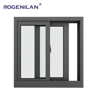 Rogenilan Winddichte Aluminium-Schiebefenster und -Türen mit Low-E-Glas und Gitter, Kleine Schiebefenster für Keller