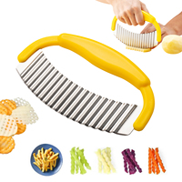 Coupeur de légumes multifonctionnel Accessoires de cuisine Coupeur de croustilles en acier inoxydable avec poignée