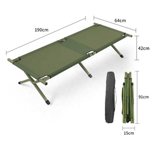 Lit de camping pliable réglable en acier moderne, design nouveau, portable, lit simple pliable - Product Image 1