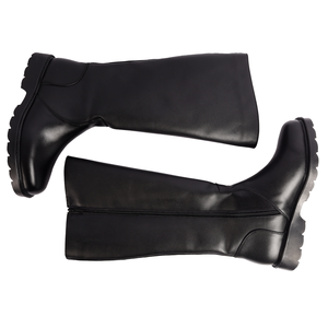 Hochwertige schwarze Echtleder-High-Top-Honor-Guard-Parade-Stiefel; Langlebige Marsch- und Performance-Trainingsstiefel - Product Image 4