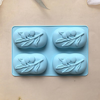 Nouveau moule à savon artisanal 2026 personnalisé, écologique, motif feuille ovale, accessoires de cuisine, moule en silicone au design moderne