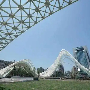 Hiện đại Kết cấu thép xây dựng cho cảnh quan ngoài trời pergolas hành lang kiosk cho văn phòng phòng tập thể dục hội trường hoặc trung tâm mua sắm - Product Image 5