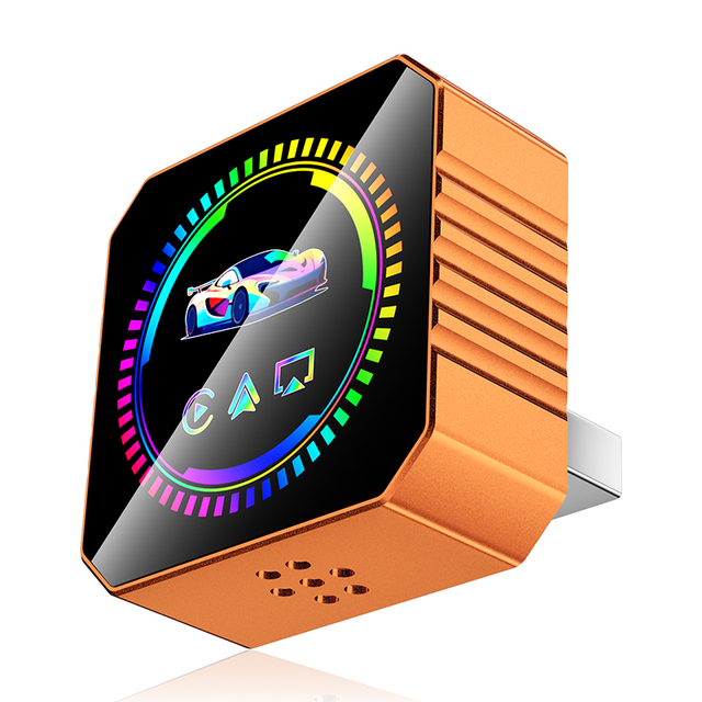 Orange wireless carplay adapter c type Android Auto Mirror Link CarPlay Dongle 4 in 1 Plug And Play AI Box