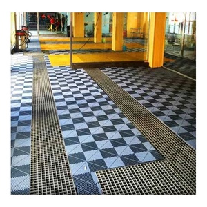 กระเบื้องปูพื้นแบบ interlocking ขนาด 18 มม. ป้องกันการลื่น สำหรับห้องล้างรถ ร้านซ่อมรถยนต์ 4S พื้นไวนิลลายกริด ดีไซน์สวยงาม ติดตั้งง่าย - Product Image 6