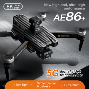 <span class=keywords><strong>Drone</strong></span> commercial professionnel AE86 PRO MAX, caméra double 8K, portée de 10 km, GPS, stabilisateur sans balais, cardan, résistance au vent, batteries - Product Image 2
