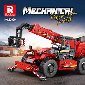 Telehandler Construction Vehicle <b>Building</b> <b>Block</b> <b>Set</b> 800+ Pieces For Ages 8-13 Boys Assembly Toy - Product Image 3