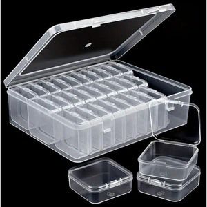 Transparent Storage Box 30 Compartments For Beads Jewelry Nail Art Accessories Desktop Organizer With Lid - Product Image 1