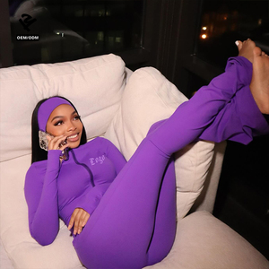 F5603 Herbst 2026 Damen-Trainingsanzüge mit individuellem Logo, Damen-Outfits für Workout und Fitness, 2-teiliges Set, Yoga-Jacke und Schlaghose, Damenbekleidung - Product Image 4