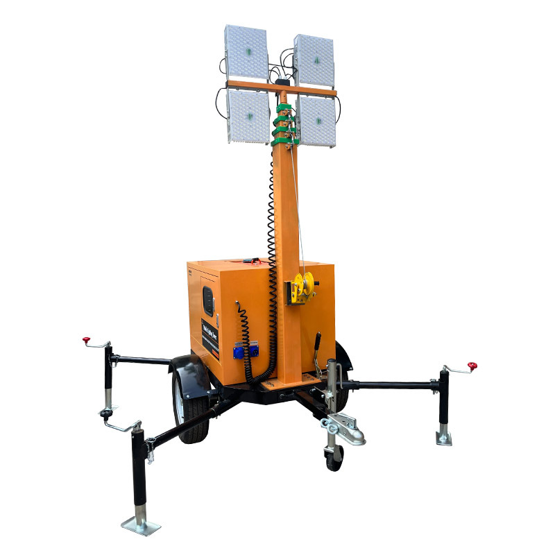 Hot Selling Portable DC LED Lighting Trailer Electric Generator Powered Light Tower for Landscape & Garden Use