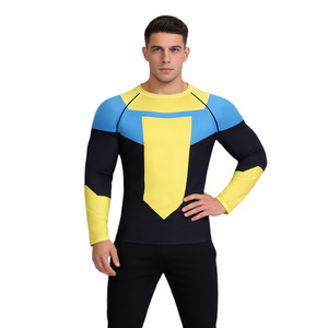 Invincible Cosplay Bodysuit <b>Men</b> Adult Quick Dry Sportswear <b>Long</b> <b>Sleeve</b> Compression <b>Shirt</b> - Product Image 1