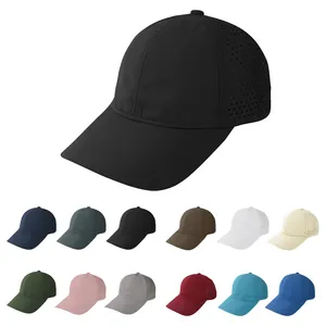 6 panel Unstructured Nylon Quick Dry Waterproof Promotion Hat golf Sport Caps Blank Baseball Cap