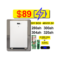 Boîtier de batterie OEM bms 51.2v 48v 16s bricolage lifepo4 boîtier de batterie 200A BMS boîte de stockage de batterie vide lifepo4