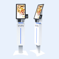 Terminal de commande et de paiement en libre-service pour restaurant KFC, écran tactile 21,5 pouces, SDK activé, kiosque sur pied, Intel Core I5, 128 Go